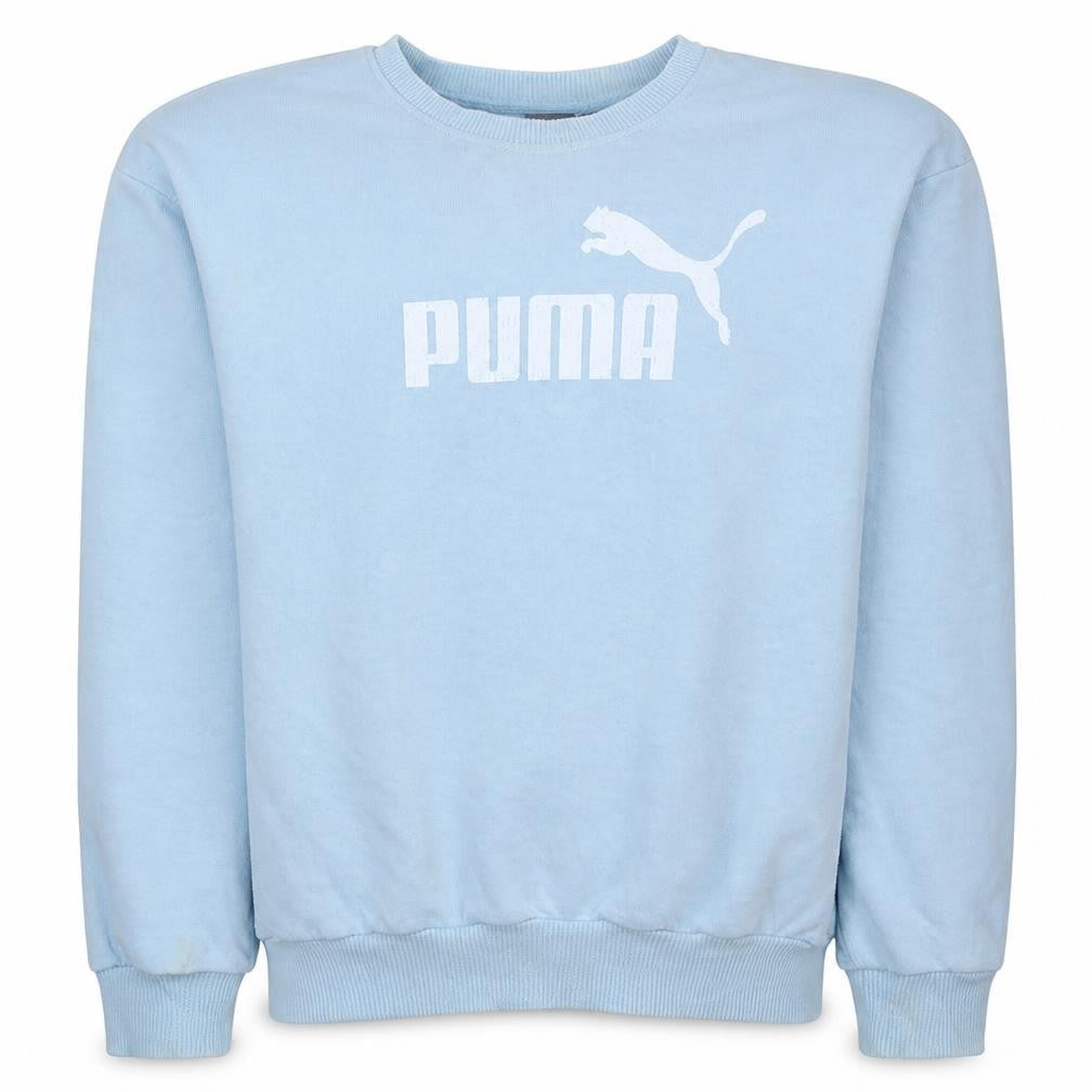Puma Men’s Blue Crew Neck Logo Sweatshirt Size S