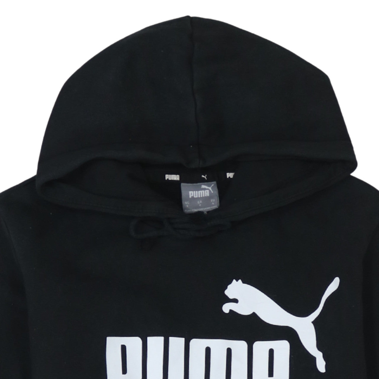 Puma Men's Black Small Pullover Hoodie Fleece Sweatshirt