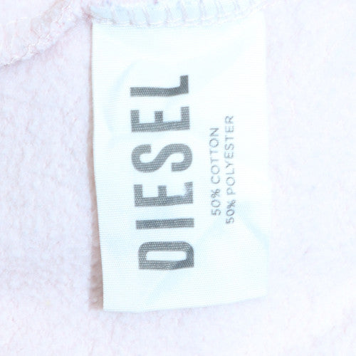 Diesel Women's Pink Full Zip Hoodie Size S Cotton Blend