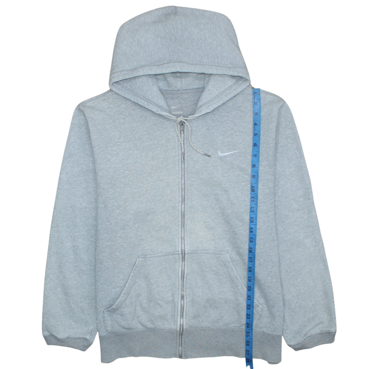 Nike Men’s Grey Full Zip Hoodie Size L Regular Fit Sportswear