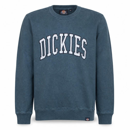 Dickies Mens Blue Crew Neck Pullover Sweatshirt Small