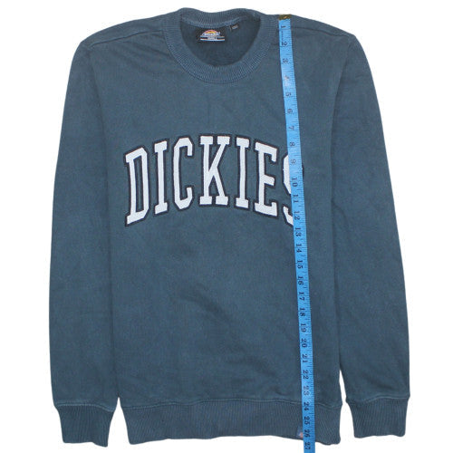 Dickies Mens Blue Crew Neck Pullover Sweatshirt Small