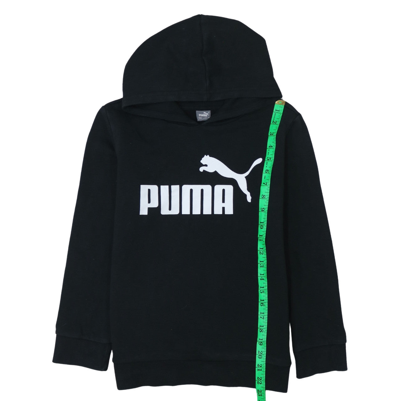Puma Boys Black Pullover Hoodie 11-12 Years Long Sleeve Logo Sweatshirt
