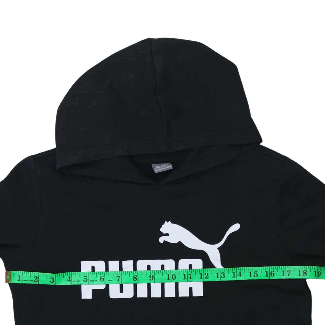 Puma Boys Black Pullover Hoodie 11-12 Years Long Sleeve Logo Sweatshirt