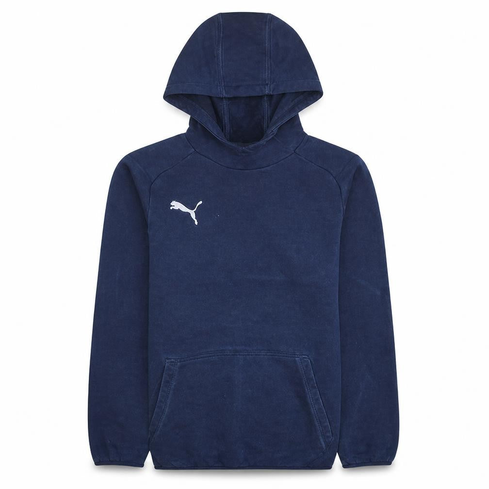 Puma Boys Navy Blue Pullover Hoodie 14-16 Years Cotton Blend