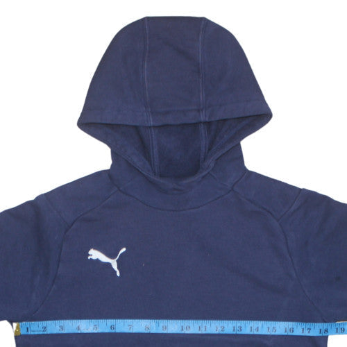 Puma Boys Navy Blue Pullover Hoodie 14-16 Years Cotton Blend