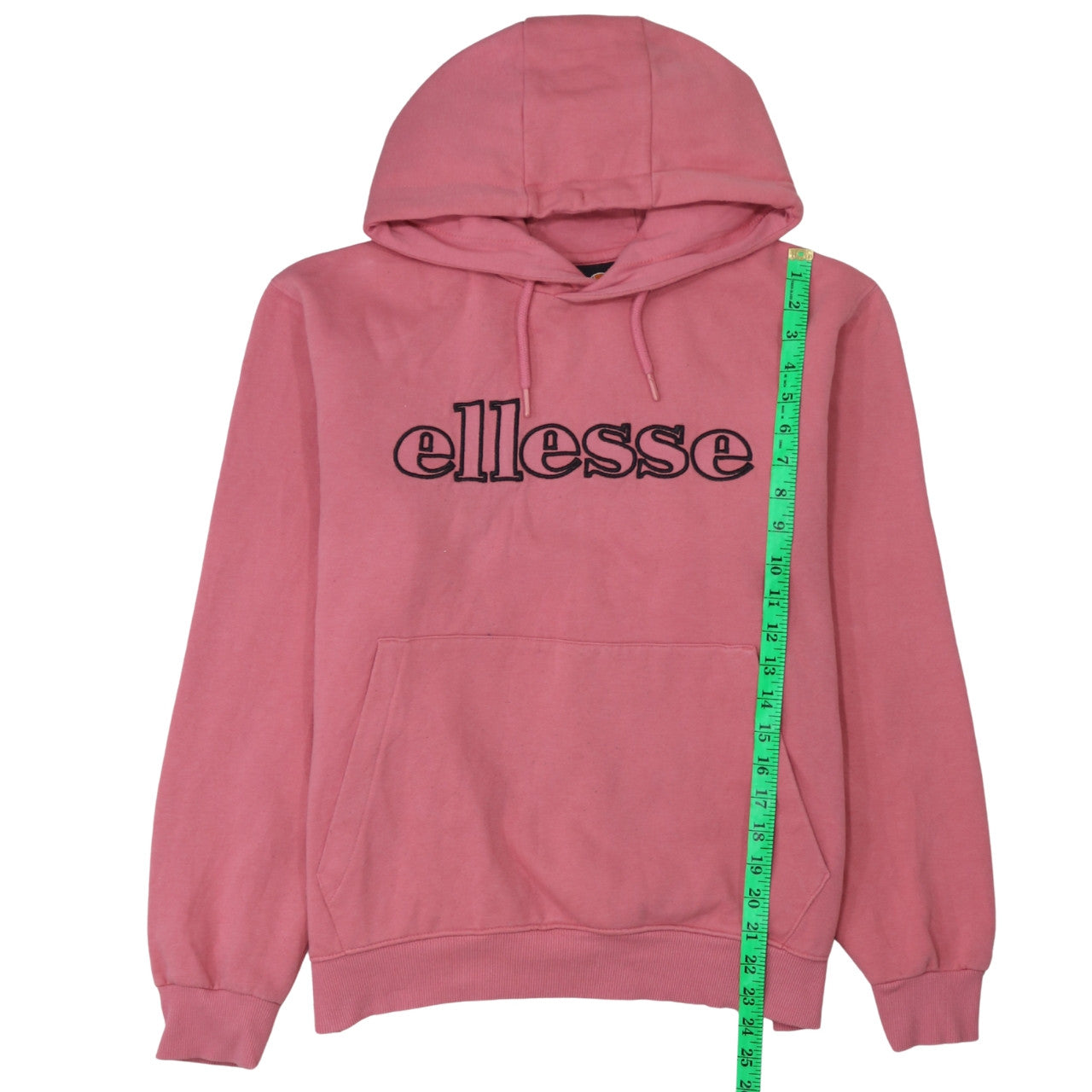 Ellesse Womens Pink Pullover Hoodie Medium Cotton Blend Logo