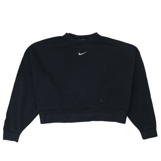 Nike Men's Black Crew Neck Pullover Sweatshirt M Logo Sportswear