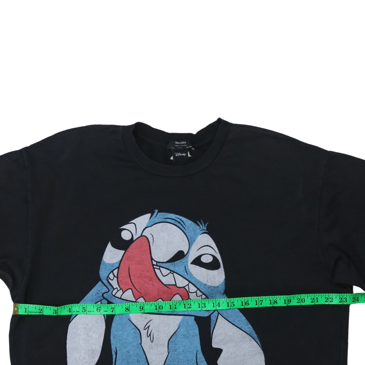 Bershka Disney Stitch Black Unisex L Pullover Sweatshirt