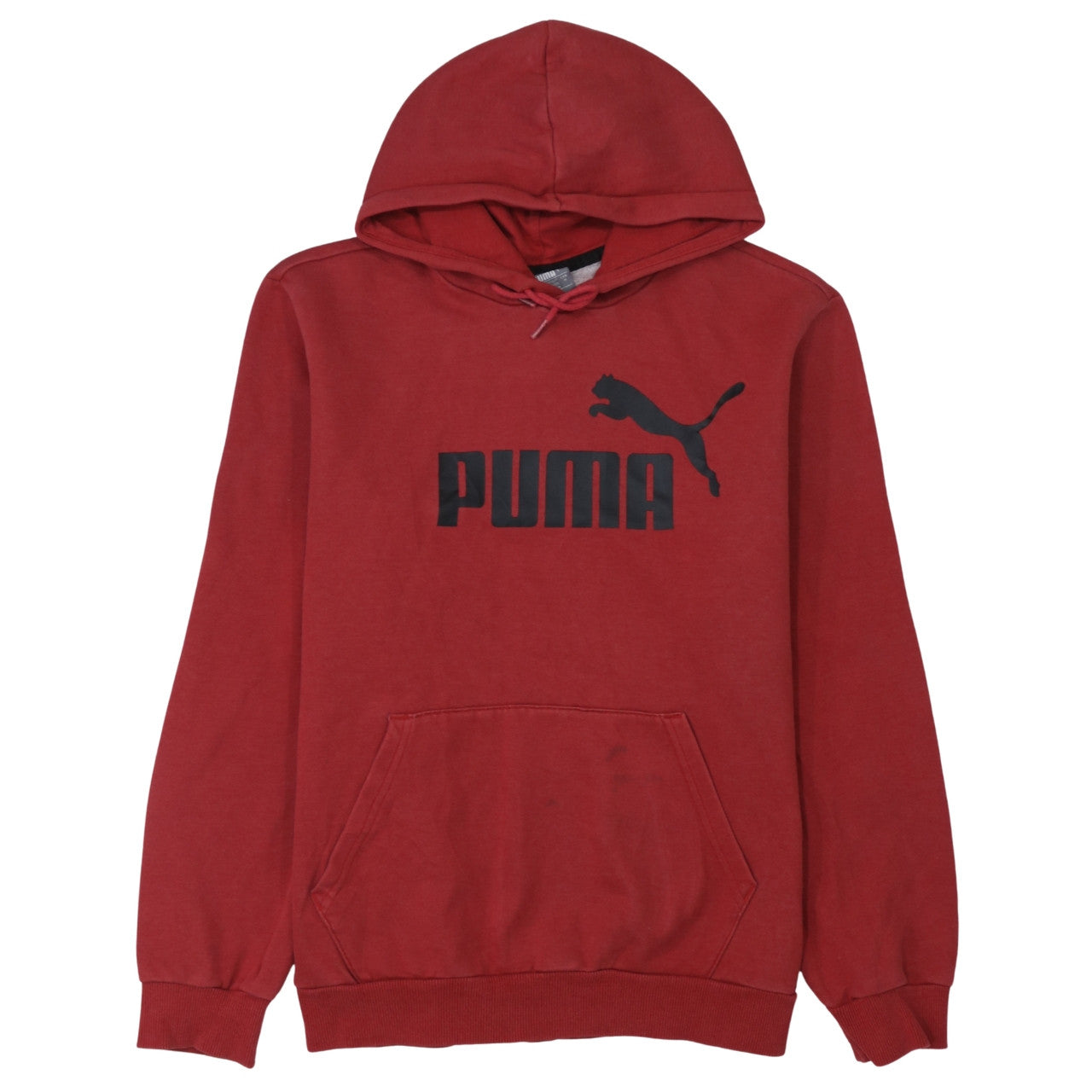 Puma Men's Red Pullover Hoodie Medium Logo Sportswear