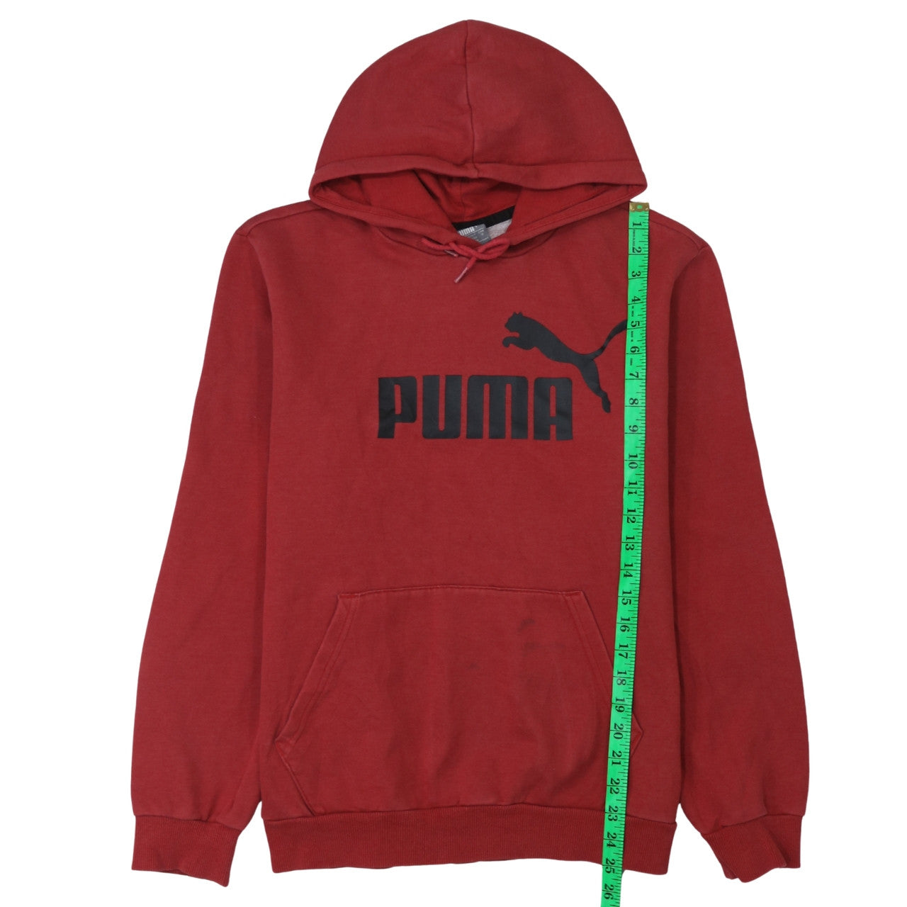 Puma Men's Red Pullover Hoodie Medium Logo Sportswear