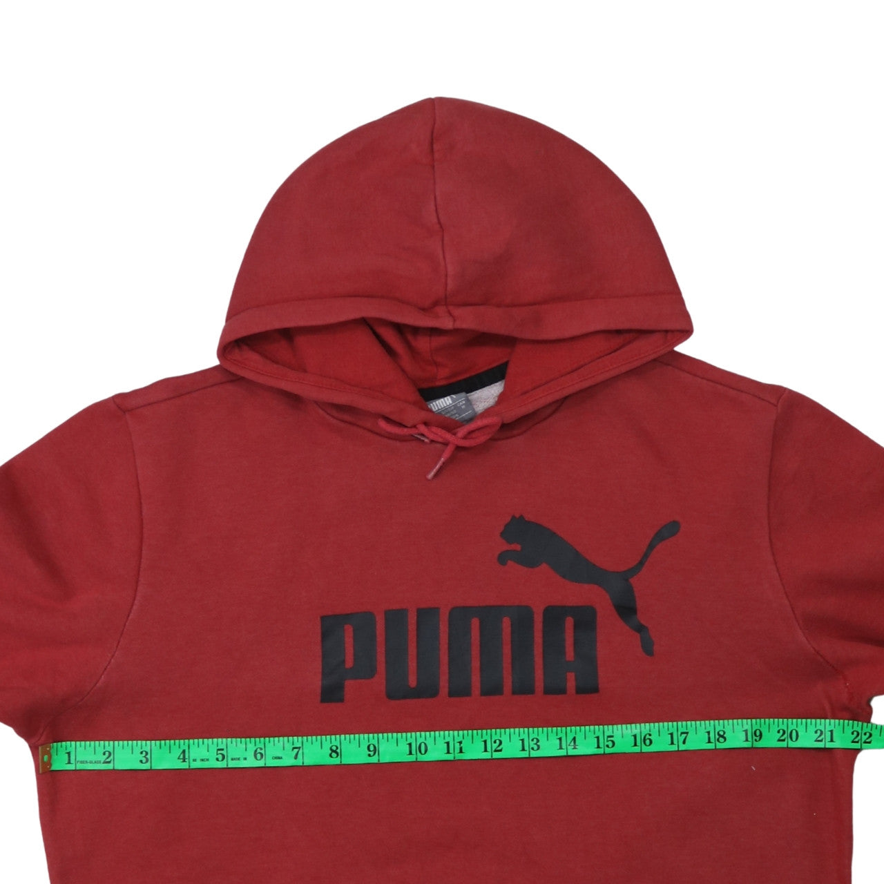 Puma Men's Red Pullover Hoodie Medium Logo Sportswear