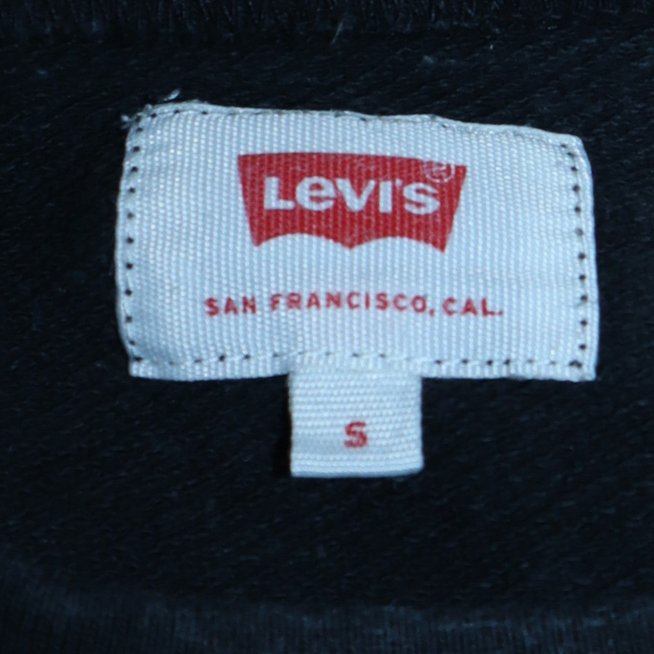 Levi's Men's Black Embroidered Logo Pullover Sweatshirt Size S