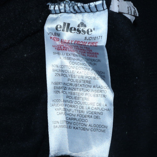 Ellesse Men's Black Pullover Hoodie L Logo Graphic Fleece Sweatshirt