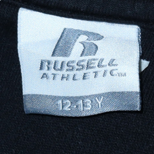 Russell Athletic Boys Black 12-13 Years Pullover Hoodie Camo Logo