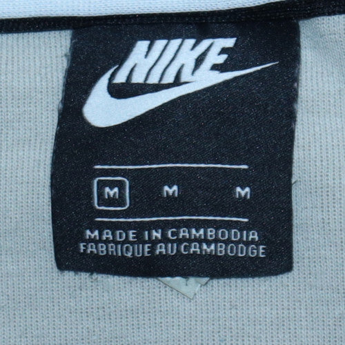Nike Men's Grey M Pullover Hoodie with Logo Pocket