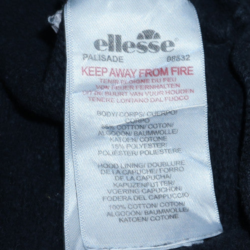 Ellesse Mens Black Full Zip Hoodie Size M Hooded Sportswear