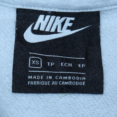 Nike Womens Grey 1/2 Zip Cropped Sweatshirt XS