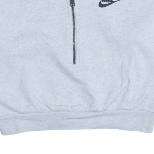 Nike Womens Grey 1/2 Zip Cropped Sweatshirt XS