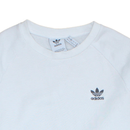 adidas Men's White Crew Neck Pullover Sweatshirt Size M