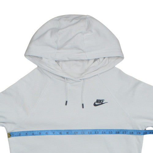 Nike Mens White Pullover Hoodie Small Regular Fit Sports Style
