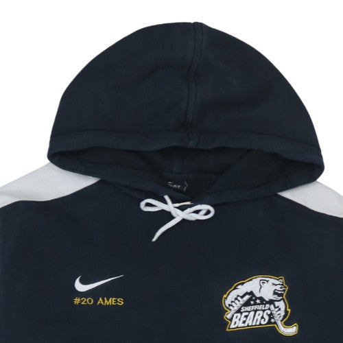 Nike Men’s Blue Sheffield Bears Pullover Hoodie L Embroidered Sports