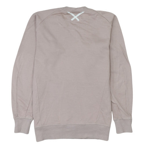 Adidas Men Beige Crew Neck Pullover Sweatshirt Size S Regular Fit