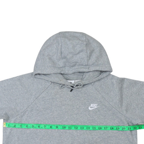 Nike Men's Grey Pullover Hoodie L Regular Fit Fleece Sweatshirt