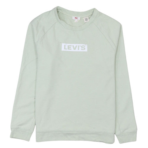 Levi's Men's Green Logo Crew Neck Pullover Sweatshirt Size M