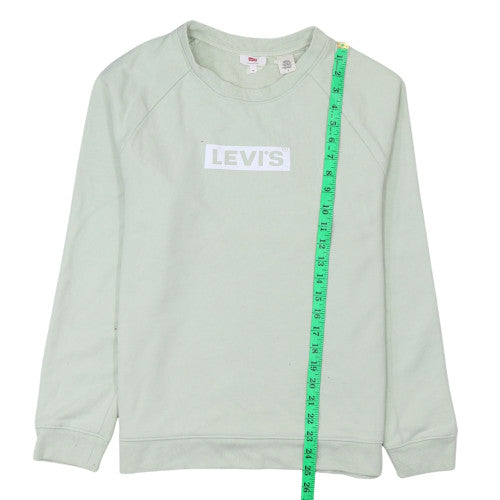 Levi's Men's Green Logo Crew Neck Pullover Sweatshirt Size M