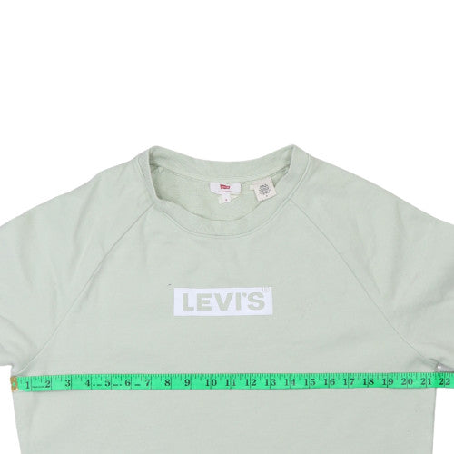 Levi's Men's Green Logo Crew Neck Pullover Sweatshirt Size M