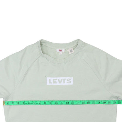 Levi's Men's Green Logo Crew Neck Pullover Sweatshirt Size M