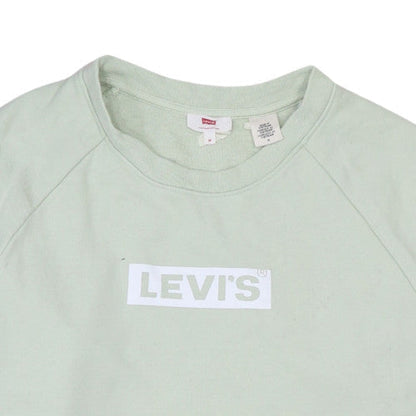 Levi's Men's Green Logo Crew Neck Pullover Sweatshirt Size M