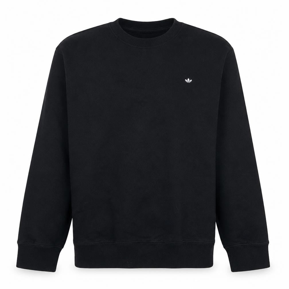 Adidas Mens Black Crew Neck Pullover Sweatshirt Size M