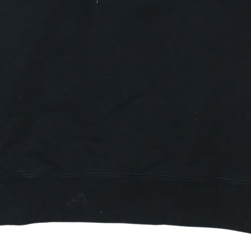 Adidas Mens Black Crew Neck Pullover Sweatshirt Size M