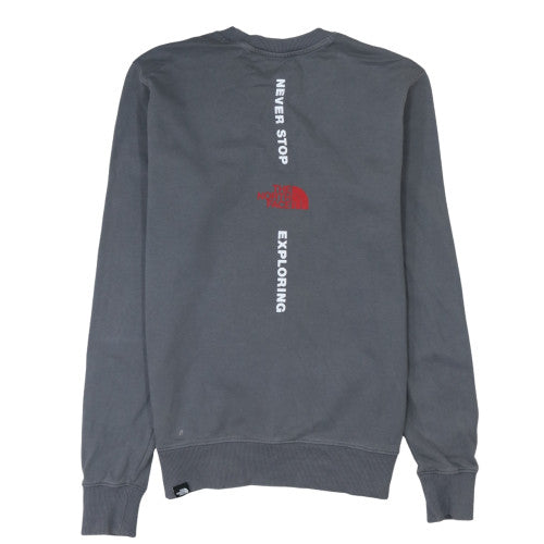 The North Face Mens Grey Crew Neck Pullover Sweatshirt M Regular Fit