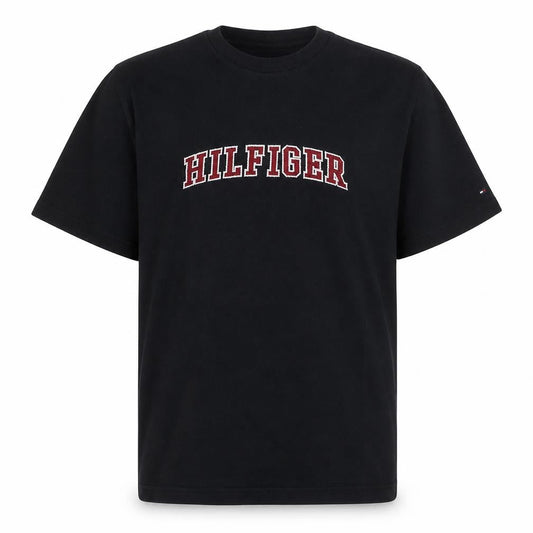 Tommy Hilfiger Men’s Black XL Embroidered Logo Crew Neck T-Shirt