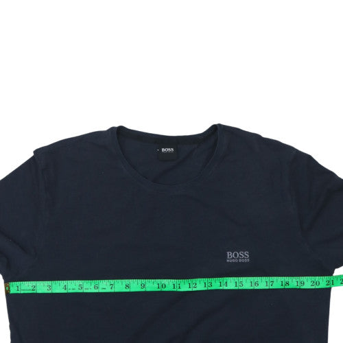 Hugo Boss Men's Black Cotton Crew Neck Short Sleeve T-Shirt Size M