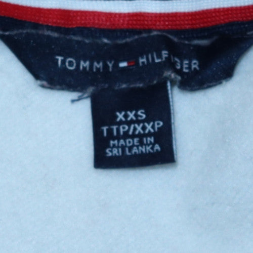 Tommy Hilfiger Men's White Red Navy Crew Neck Sweatshirt XXS