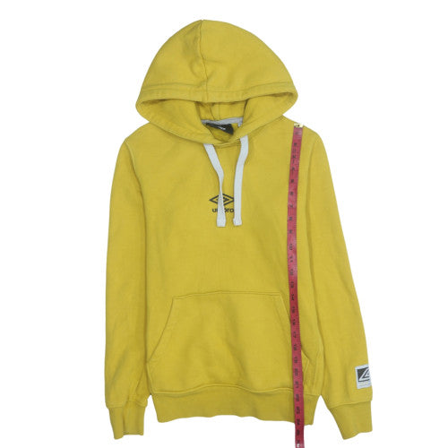 Umbro Men's Yellow Pullover Hoodie XS Sports Style