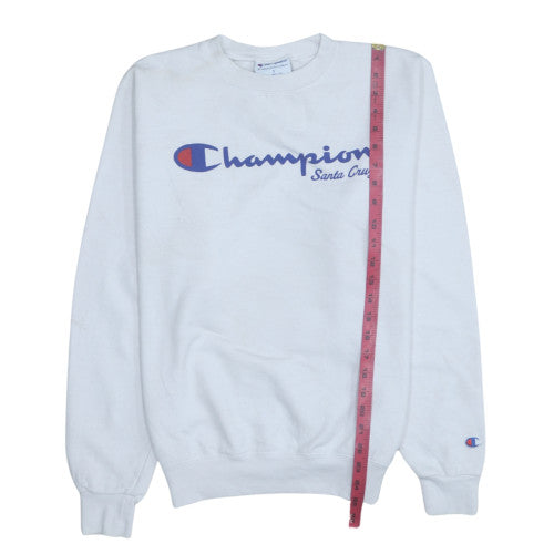 Champion Men's White Santa Cruz Logo Pullover Sweatshirt Size S