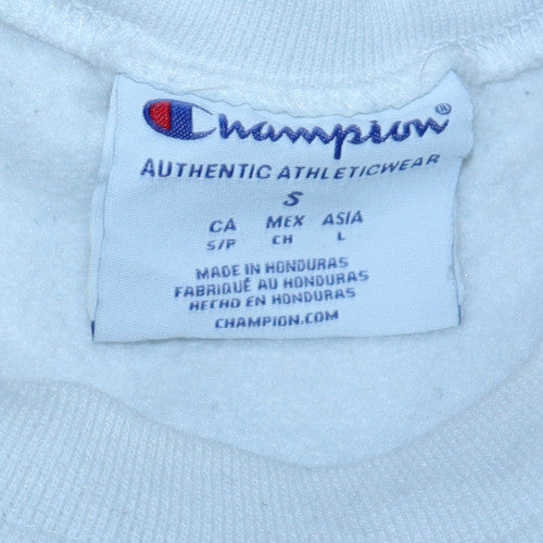 Champion Men's White Santa Cruz Logo Pullover Sweatshirt Size S