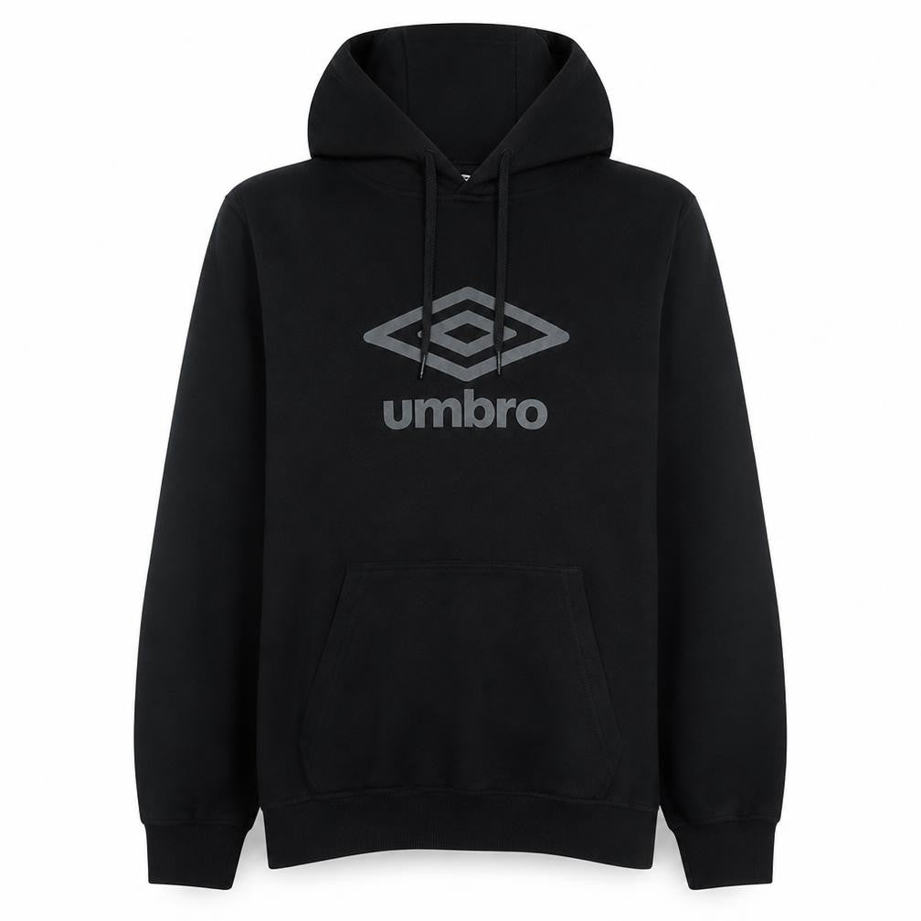 Umbro Mens Black Pullover Hoodie Size M Sports Fleece Jumper