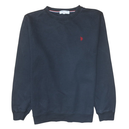 U.S. Polo Assn. Men's Black XL Crew Neck Cotton Blend Pullover Sweatshirt