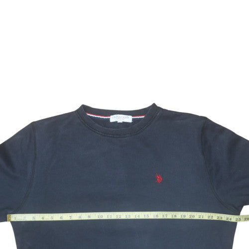 U.S. Polo Assn. Men's Black XL Crew Neck Cotton Blend Pullover Sweatshirt