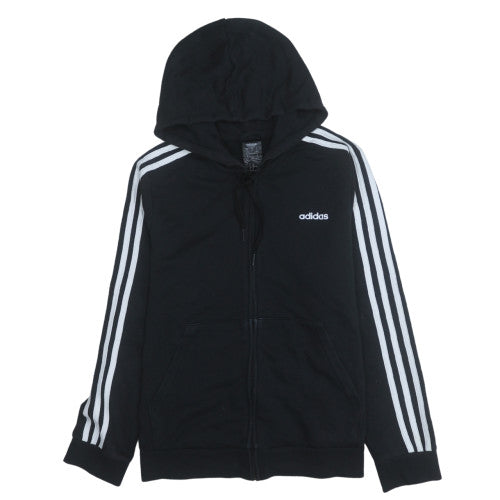 Adidas Men's Black XL Full Zip Hooded Fleece Sweatshirt