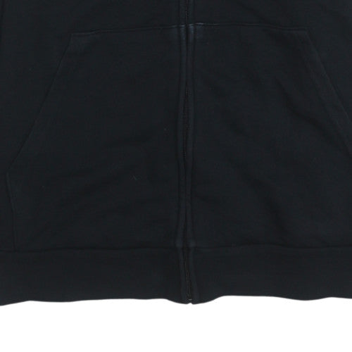 Adidas Men's Black XL Full Zip Hooded Fleece Sweatshirt