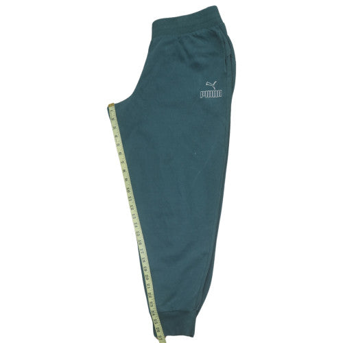 Puma Men’s Green Fleece Jogger Trousers Size L Regular Fit