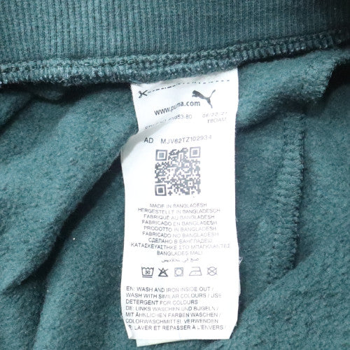 Puma Men’s Green Fleece Jogger Trousers Size L Regular Fit