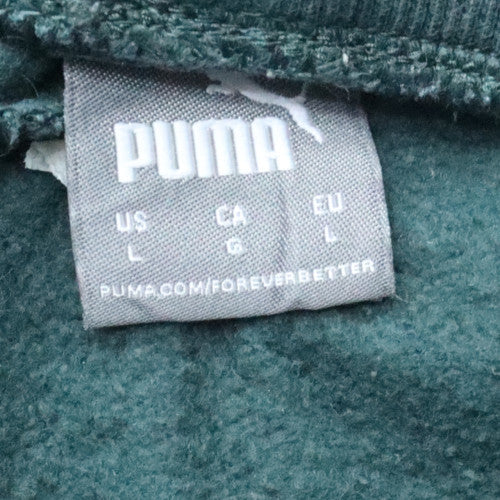 Puma Men’s Green Fleece Jogger Trousers Size L Regular Fit